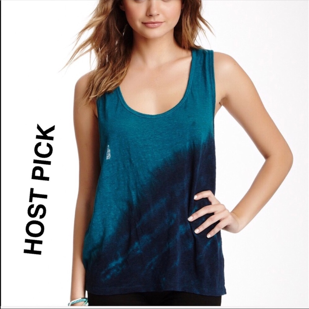 Tie dye linen tank